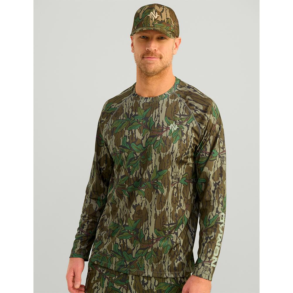 Nomad Mirage UPF 50+ Camo Long Sleeve Shirt Mossy Oak Greenleaf XL