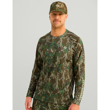 Nomad Mirage UPF 50+ Camo Long Sleeve Shirt Mossy Oak Greenleaf 2XL