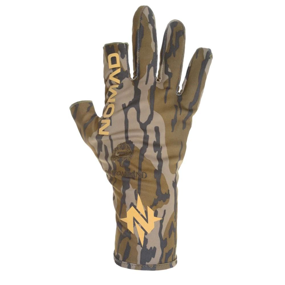Nomad Turkey Fingerless Glove Moisture Wicking Mossy Oak Bottomland M/L