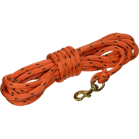 Omnipet 20ft Check Cord Orange with Solid Brass Snap