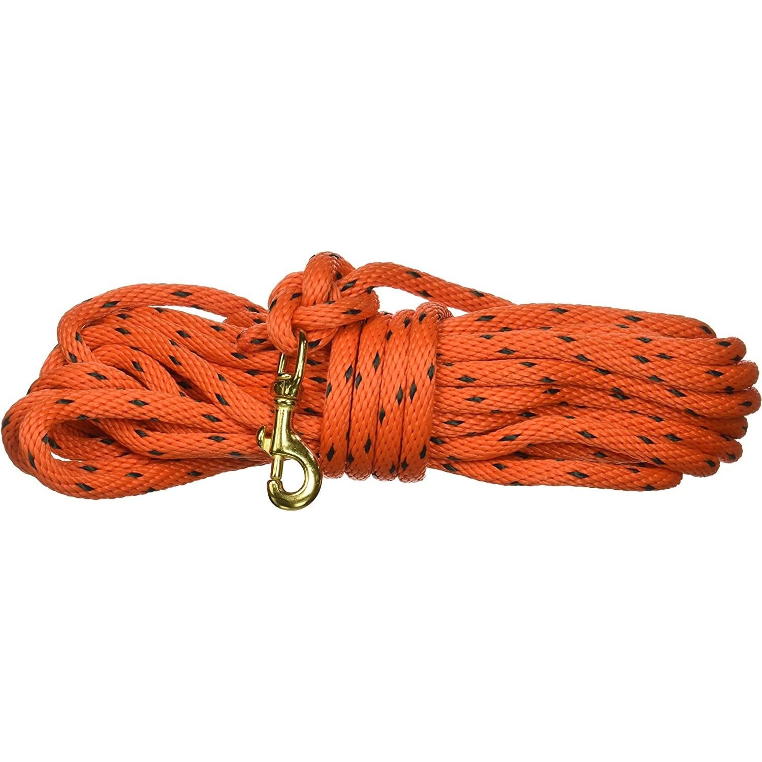 Omnipet Dog Training Check Cord Orange 40 ft Solid Core Rope