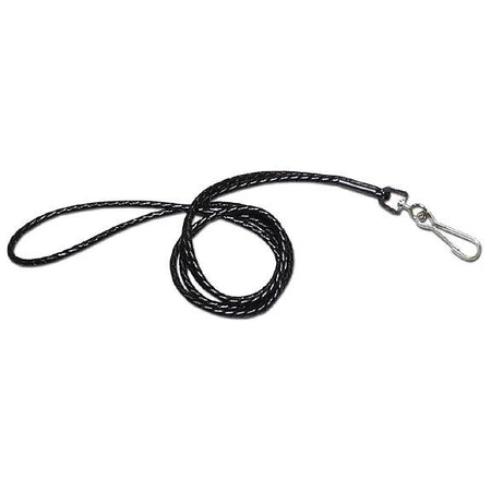 Omnipet Adjustable 27" Black Braided Lanyard with Swivel Clasp