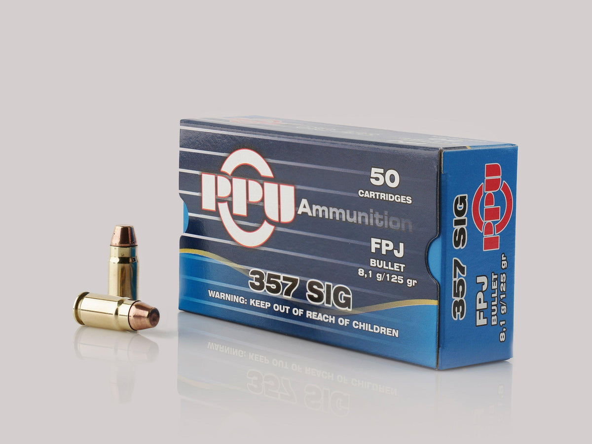 Prvi Partizan Handgun .357 Sig 125 grain Flat Point Jacketed ammunition