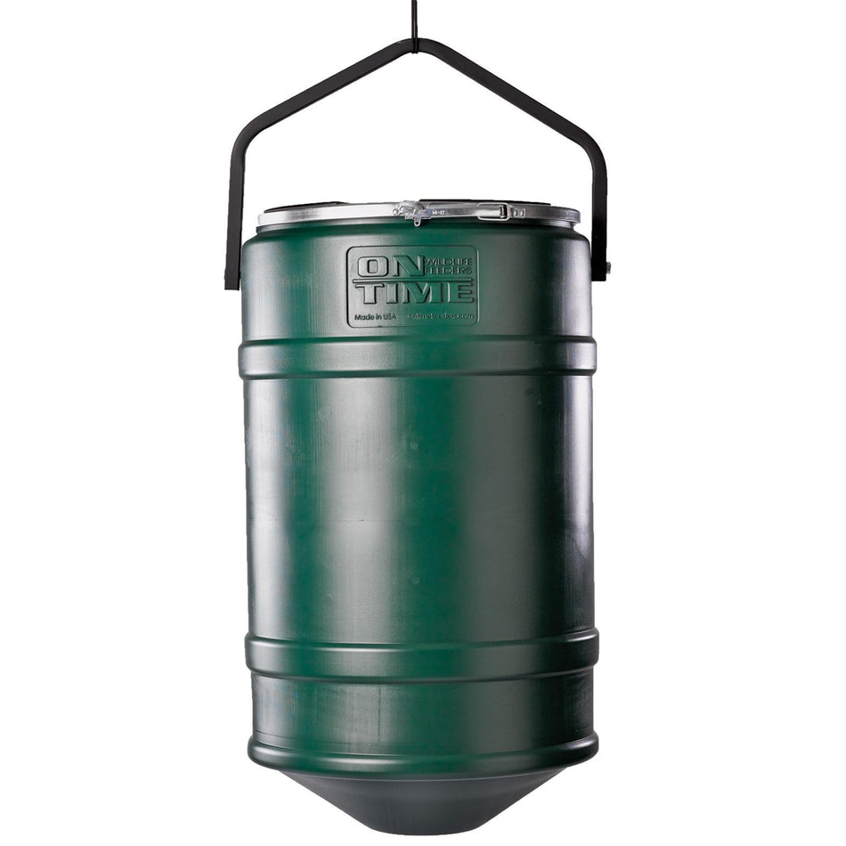 On Time 200 lb Capacity Feeder Barrel with Hanger Timer Not Included