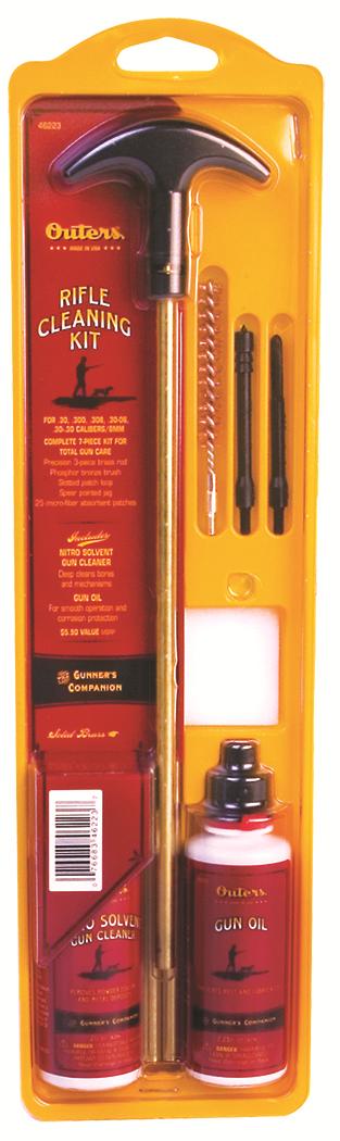 Outers Pistol Cleaning Kit .40 .45 ACP and 10mm with Solvent and Oil