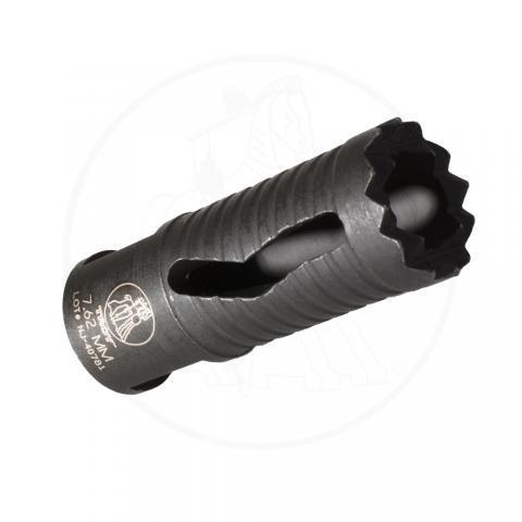 Troy Medieval Flash Hider 6.8/7.62mm 5/8x24 Black Breaching Muzzle Device