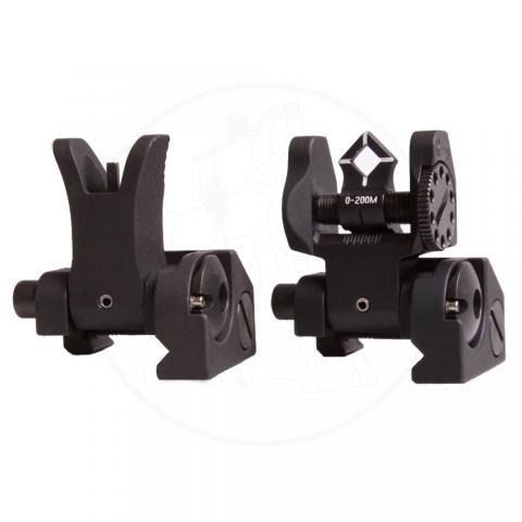 Troy Industries Low-Profile Micro BattleSight Set - M4 Front & Dioptic Rear Black