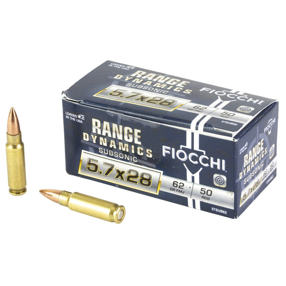 Fiocchi  RANGE DYNAMICS SUBSONIC AMO 5.7X28MM 62GR FMJ