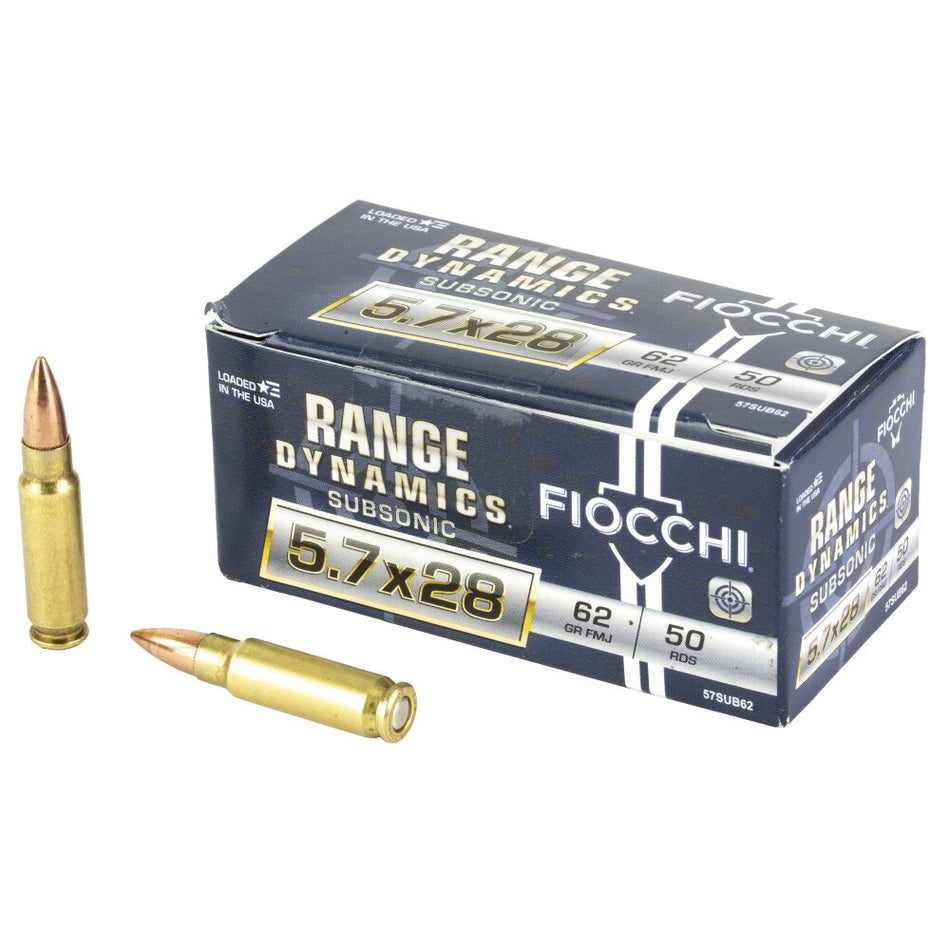 Fiocchi  RANGE DYNAMICS SUBSONIC AMO 5.7X28MM 62GR FMJ