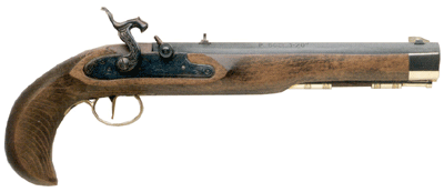 Traditions Kentucky Muzzleloader Pistol P1060 .50 Cal Percussion 10" Blued Barrel Walnut Grip
