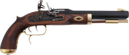 Traditions Trapper 50 Cal Flintlock Pistol Blued 9.75 Inch Barrel Wooden Stock