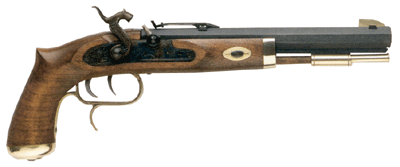 Traditions Trapper P1100 SAO 50 Cal Percussion Pistol 9.75" Blued Barrel Wood Stock