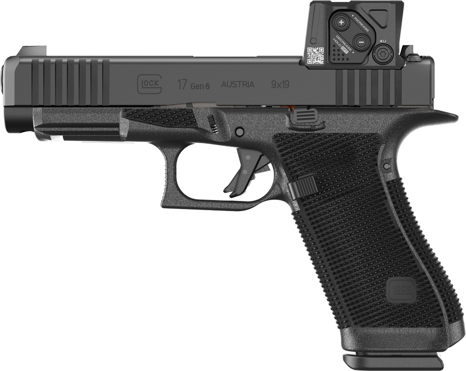 Glock P61750B03DC8A3 G17 Gen6 w/Aimpoint Full Size 9mm Luger 17+1 4.49" Black GMB Barrel, Black nDLC Steel Serrated w/Optic Slide, Black Polymer Frame w/Accessory Rail, Interchangeable Backstrap Grip,