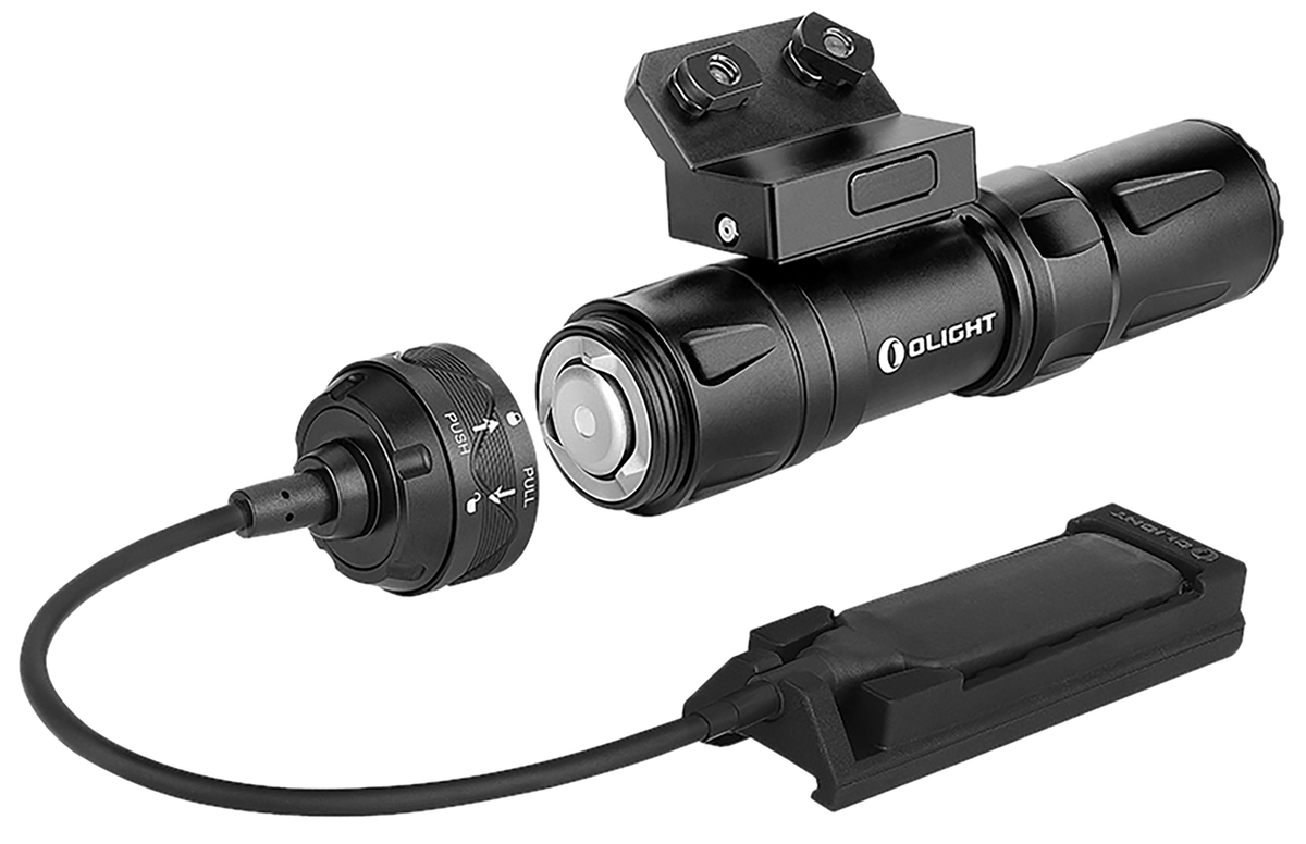 Olight Odin Mini Black 1250 Lumen Weapon-Mounted Flashlight with Magnetic Remote Switch
