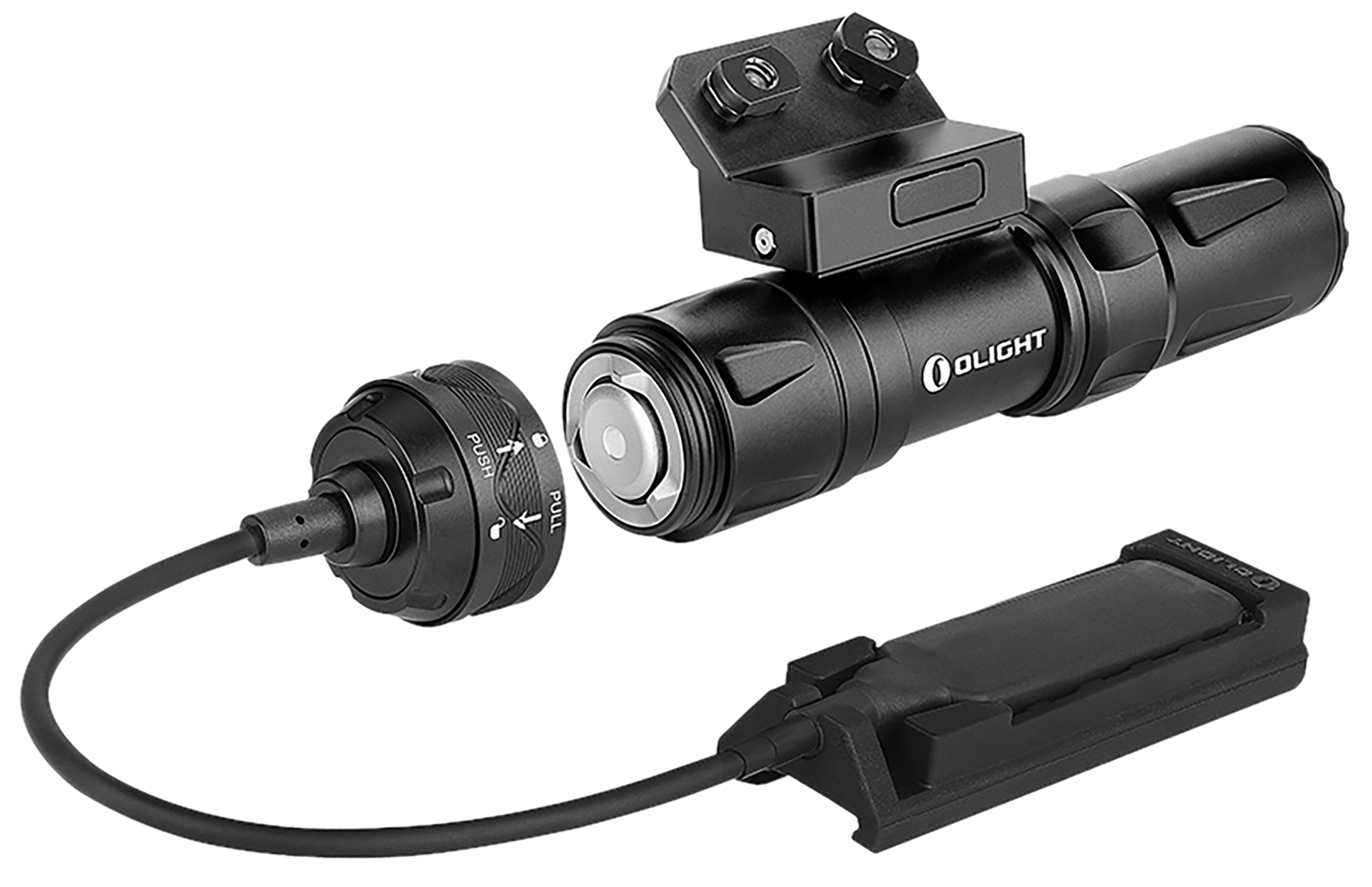 Olight Odin Mini Black 1250 Lumen Weapon-Mounted Flashlight with Magnetic Remote Switch