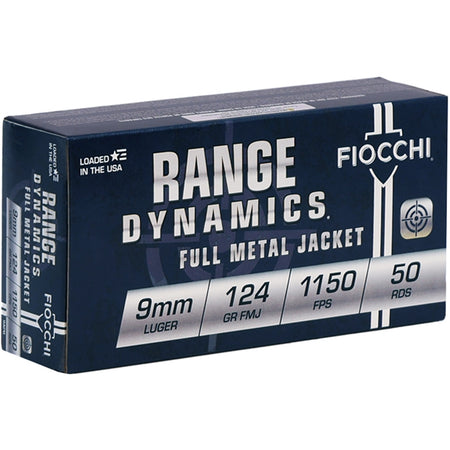 Fiocchi Shooting Dynamics 9mm Full Metal Jacket 124Gr Ammunition
