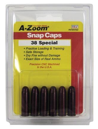 A-Zoom Solid Aluminum .38 Special Snap Caps Pack of 6