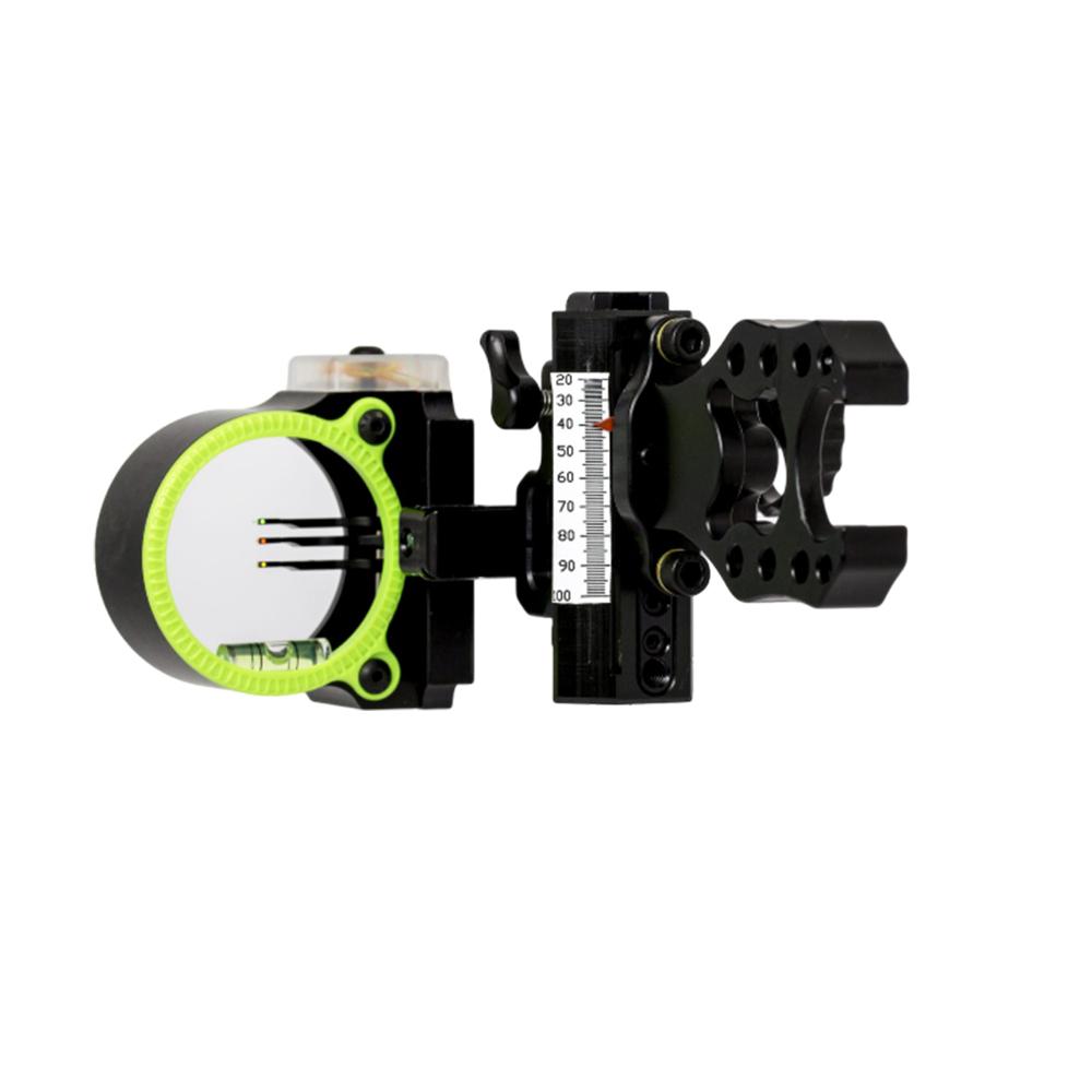 Black Gold Ascent Verdict Whitetail Bow Sight 3 Pin .019 RH PhotoChromatic Pins