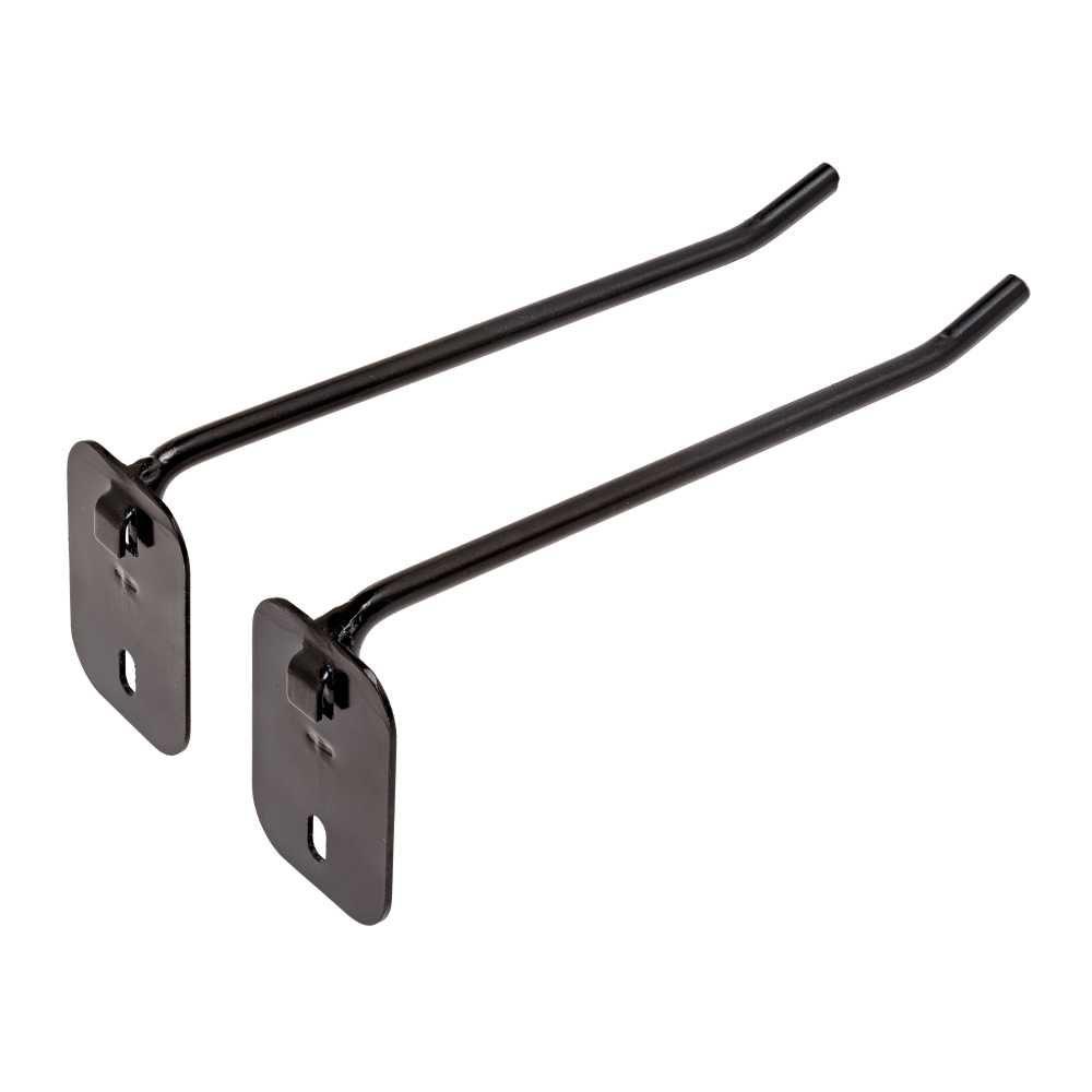 Hornady Square-Lok Single Peg Hook 6" Modular Storage Accessory Black 2-Count