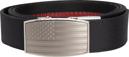 Nexbelt Aston USA Embossed Black Gun Belt 1.5" Up to 50" Waist