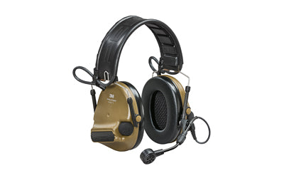 3M Peltor ComTac VI Electronic Earmuff MT20H682FB-09NCYS, Coyote Brown, NIB Wireless, IP68 Noise-Canceling Mic, Boom Microphone