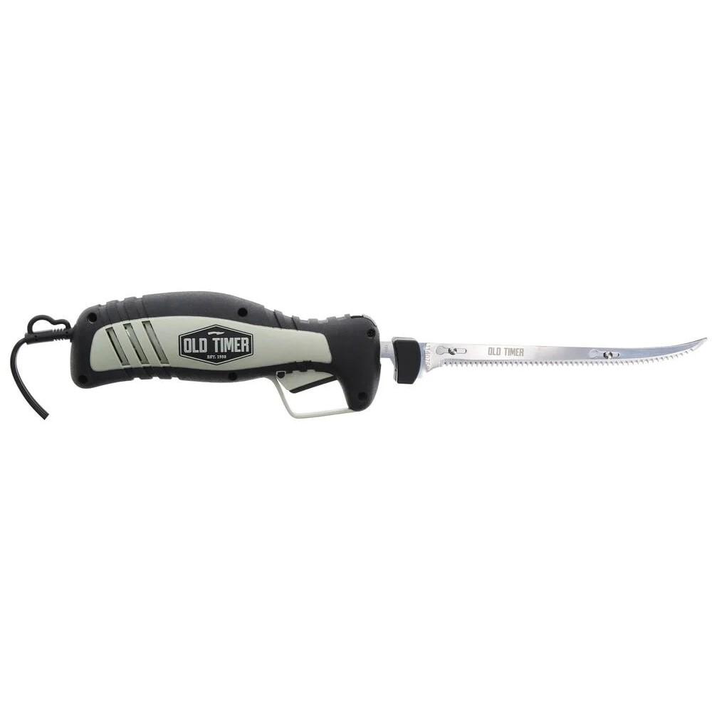 Old Timer 8" Stainless Steel Electric Fillet Knife 110V Black and Grey