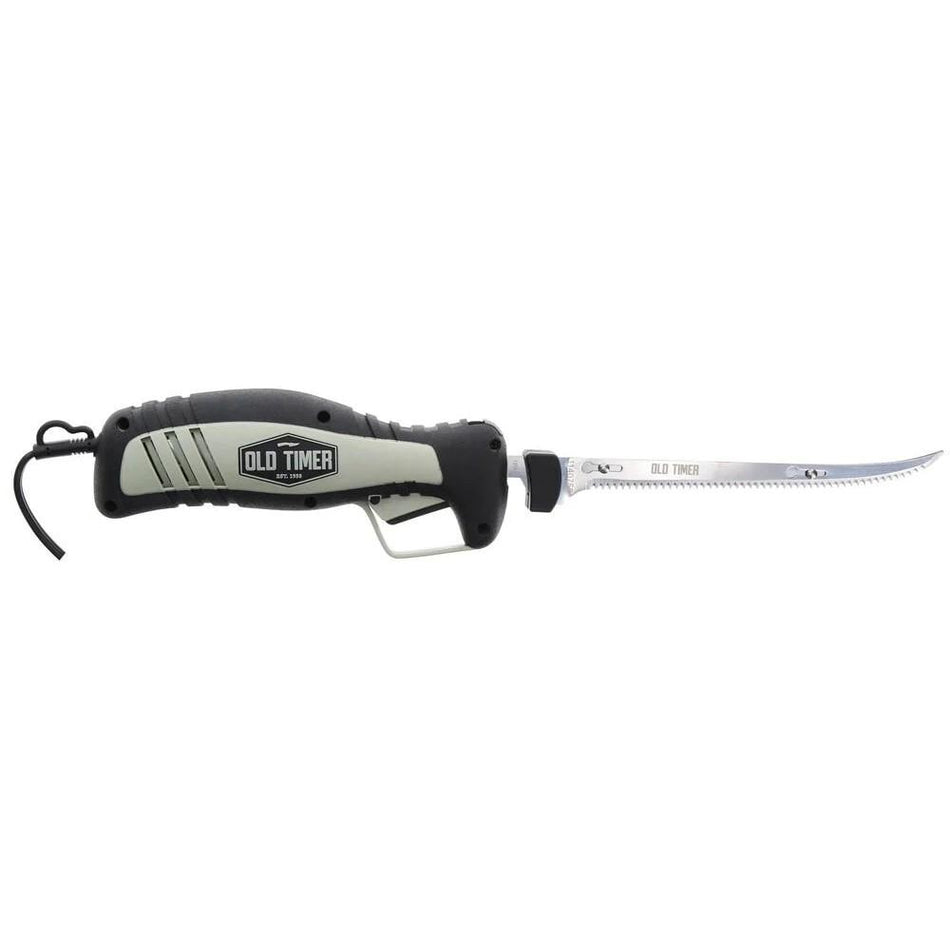 Old Timer 8" Stainless Steel Electric Fillet Knife 110V Black and Grey
