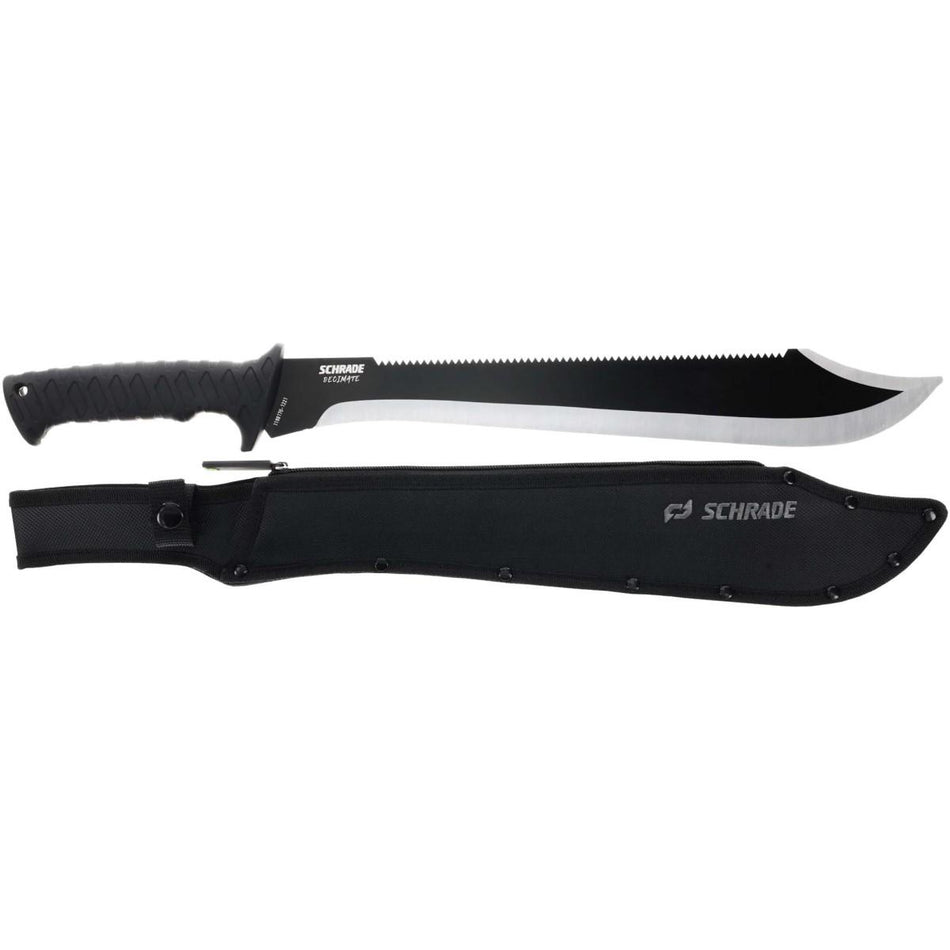 Schrade Decimate Series Sawback Machete 14 Inch Black