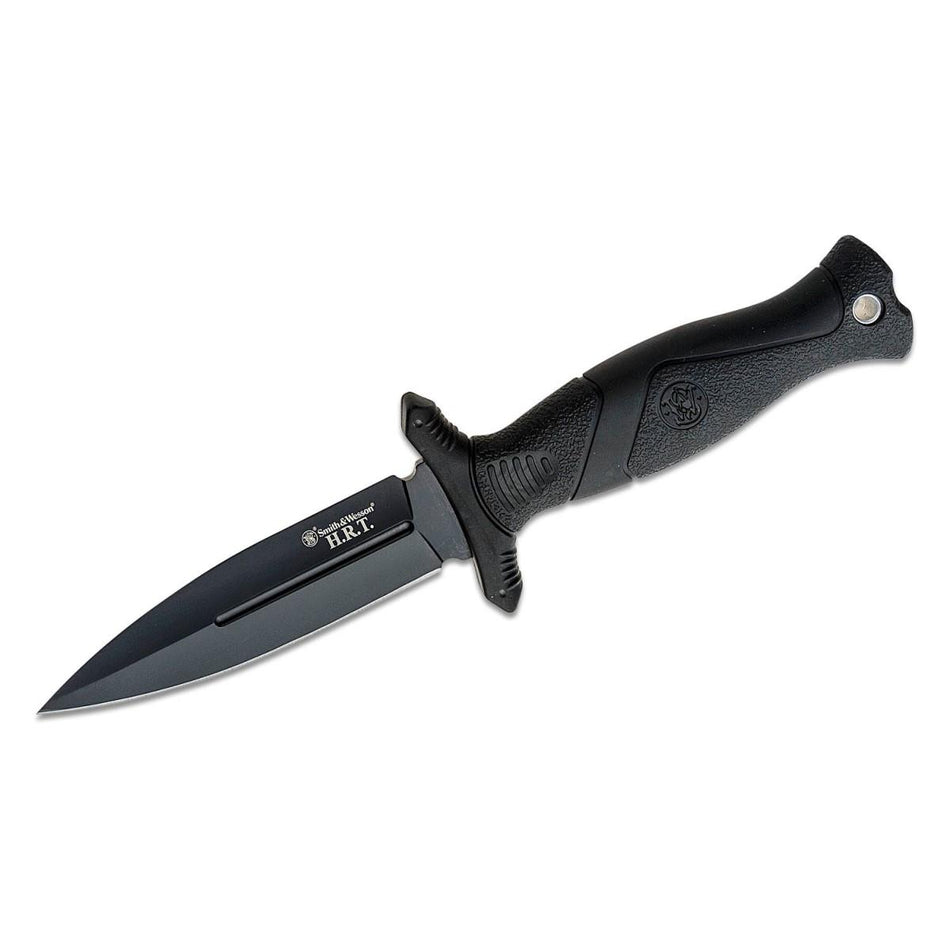 Smith & Wesson HRT Fixed Blade Boot Knife with 4 Inch Black Blade
