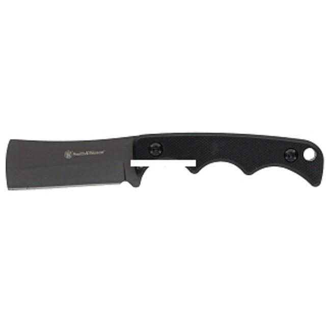 Smith & Wesson HRT Cleaver Neck Fixed Knife 2" Black Blade with Nylon Sheath