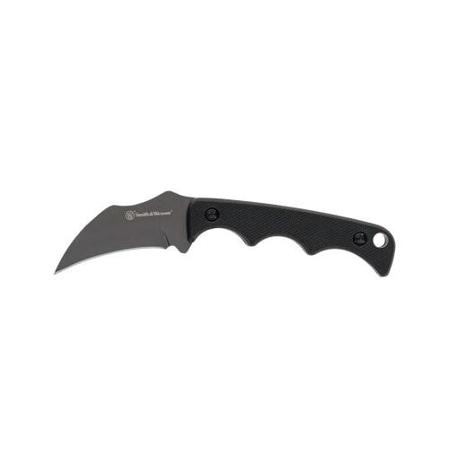 Smith & Wesson HRT Karambit Neck Knife 2" Cleaver Black Titanium Nitride Coating Nylon Sheath