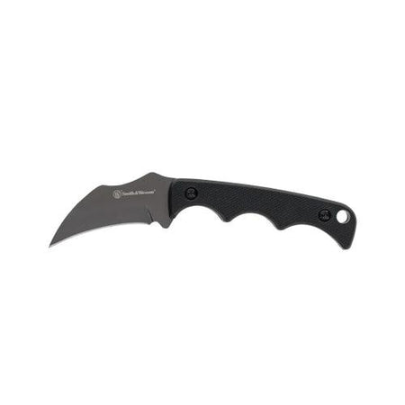 Smith & Wesson HRT Karambit Neck Knife 2" Cleaver Black Titanium Nitride Coating Nylon Sheath