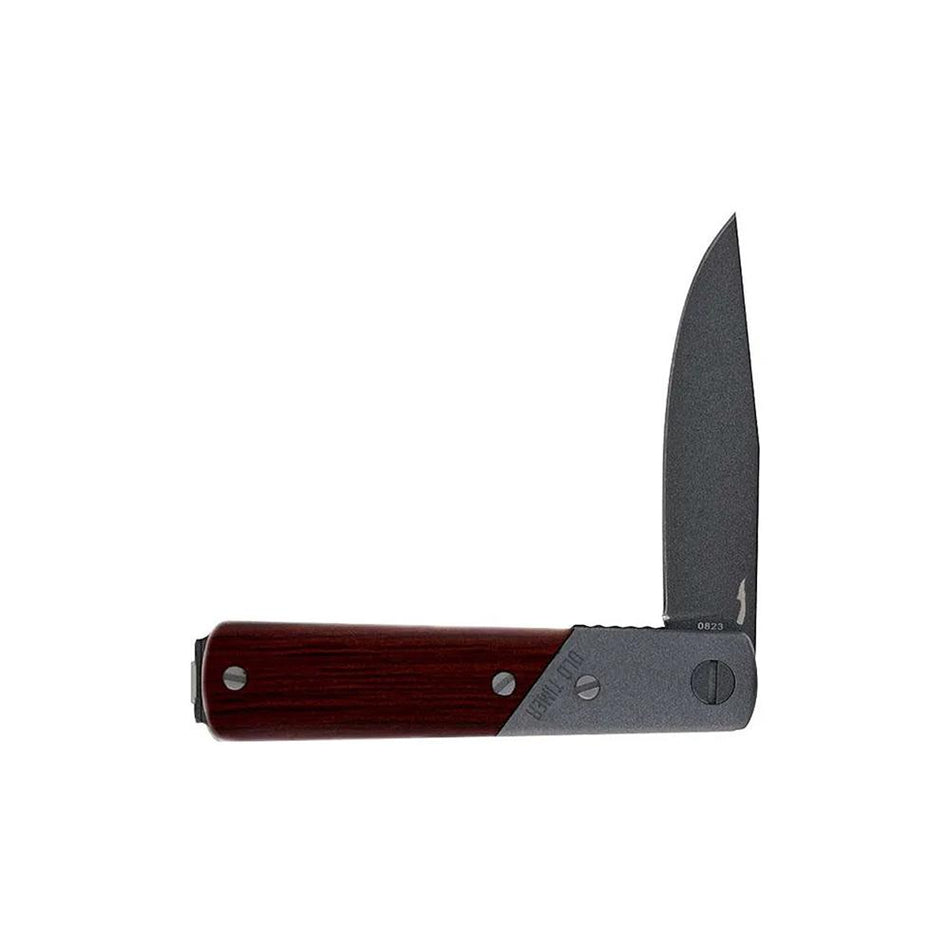 Old Timer Frontier 3.1" Drop Point Pivot Lock Folding Knife Wood Handles