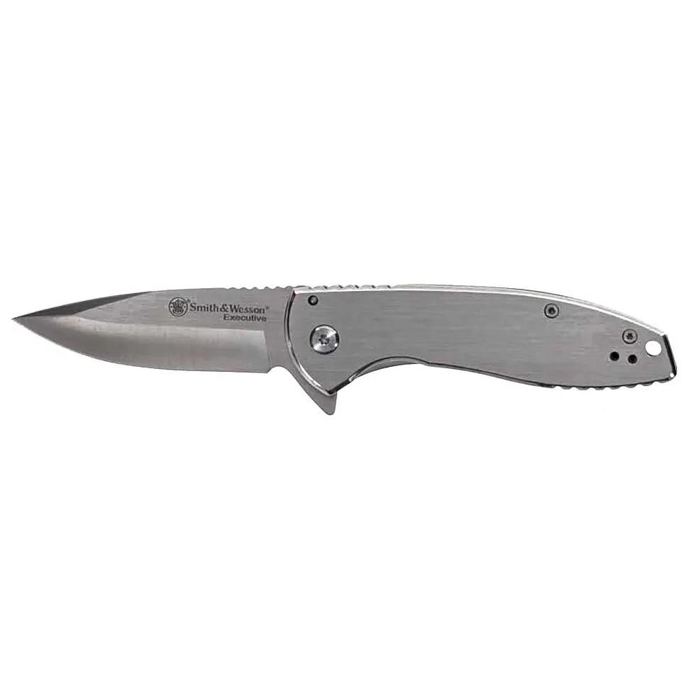 Smith & Wesson Executive Platinum EDC Folding Knife 3" Satin Drop Point Blade
