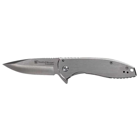 Smith & Wesson Executive Platinum EDC Folding Knife 3" Satin Drop Point Blade