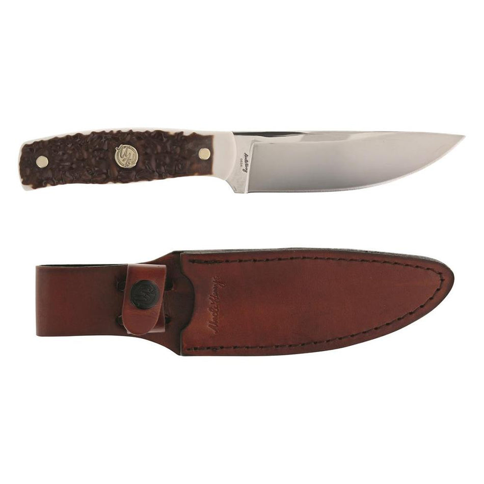 Uncle Henry 191UH Next Gen 4-3/5" Bowie Fixed Blade Staglon Knife with Sheath