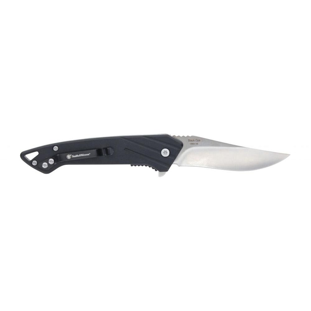 Smith & Wesson Black Ops Folding Pocket Knife 3in Recurve Black