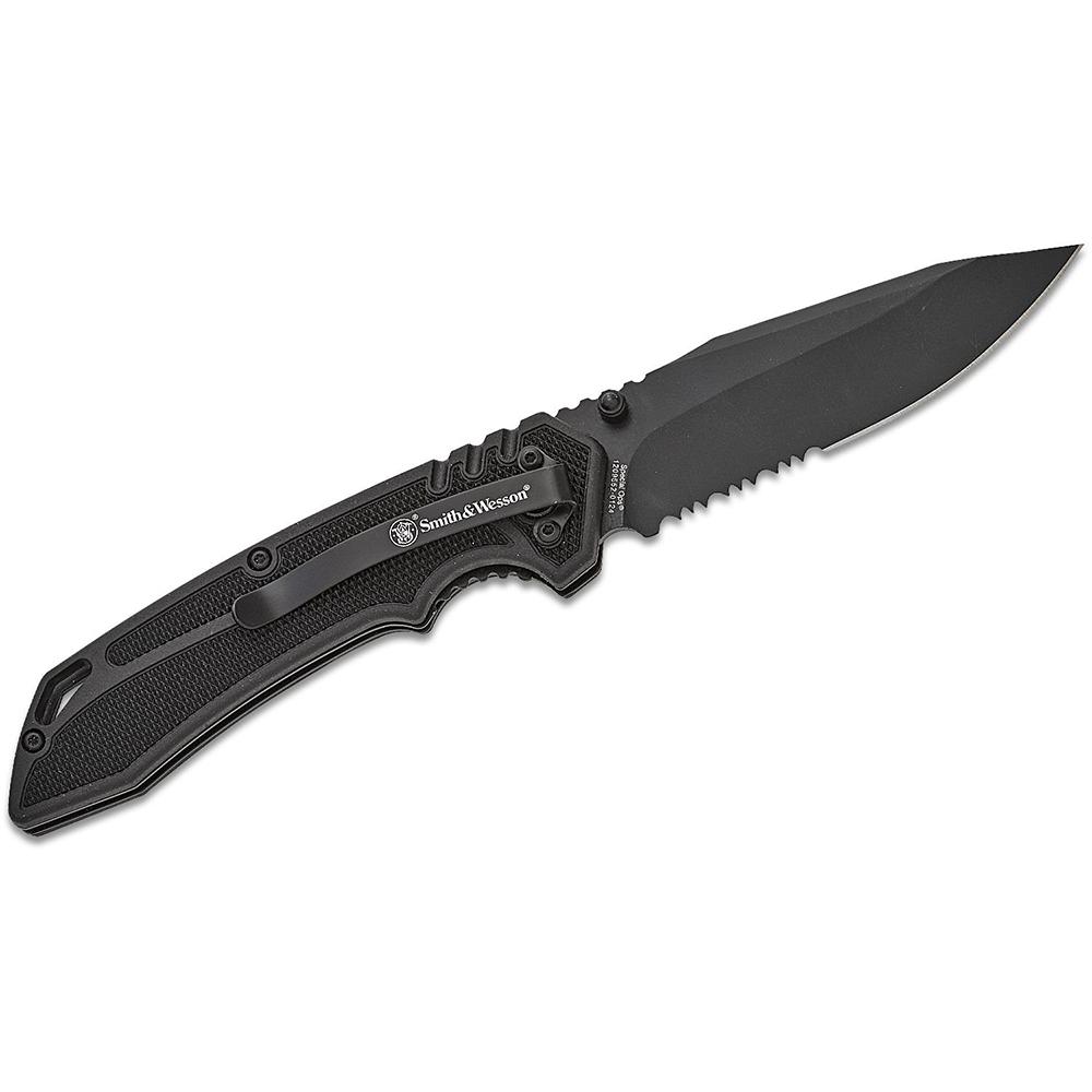 Smith & Wesson Special Ops Black Clip Point 3.5" Folding Knife with Pocket Clip
