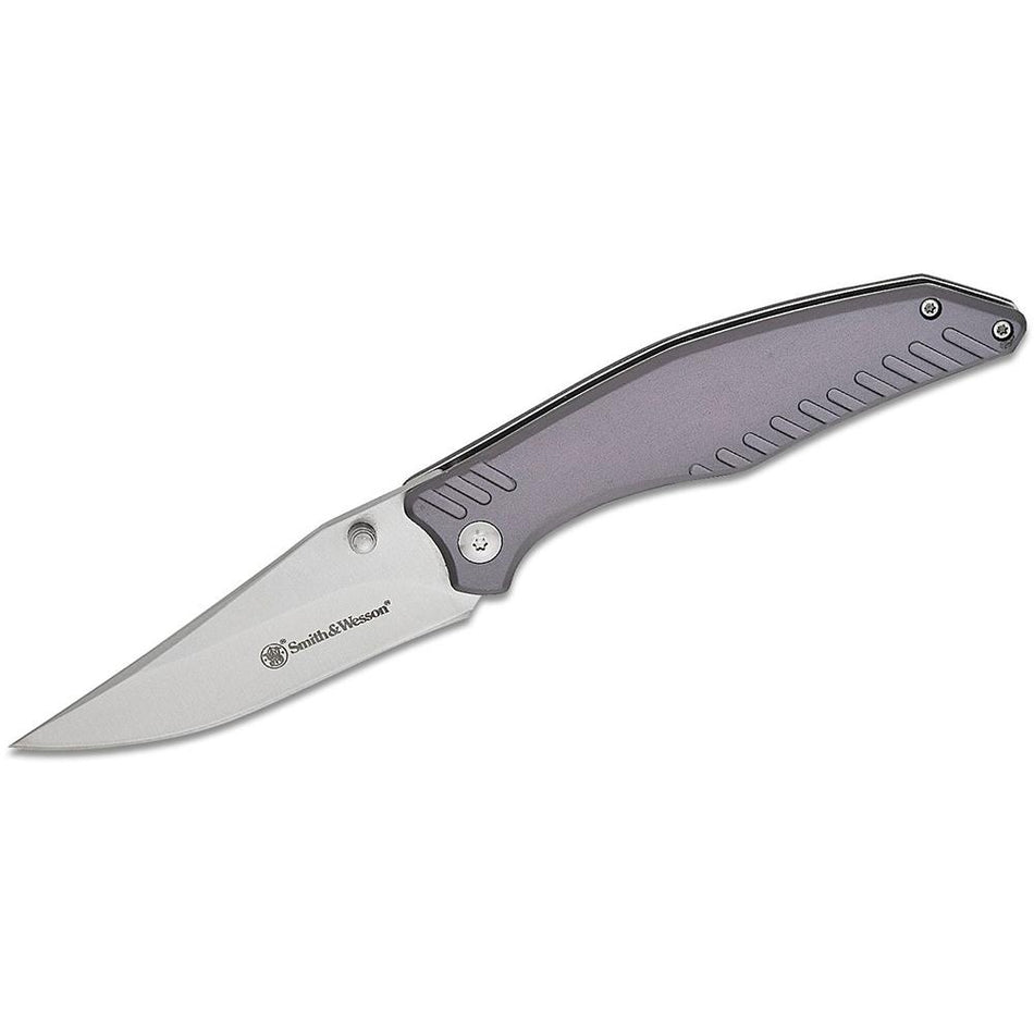 Smith & Wesson Black Ops Everyday Carry Folding Knife Clip Point Blade Slate Grey