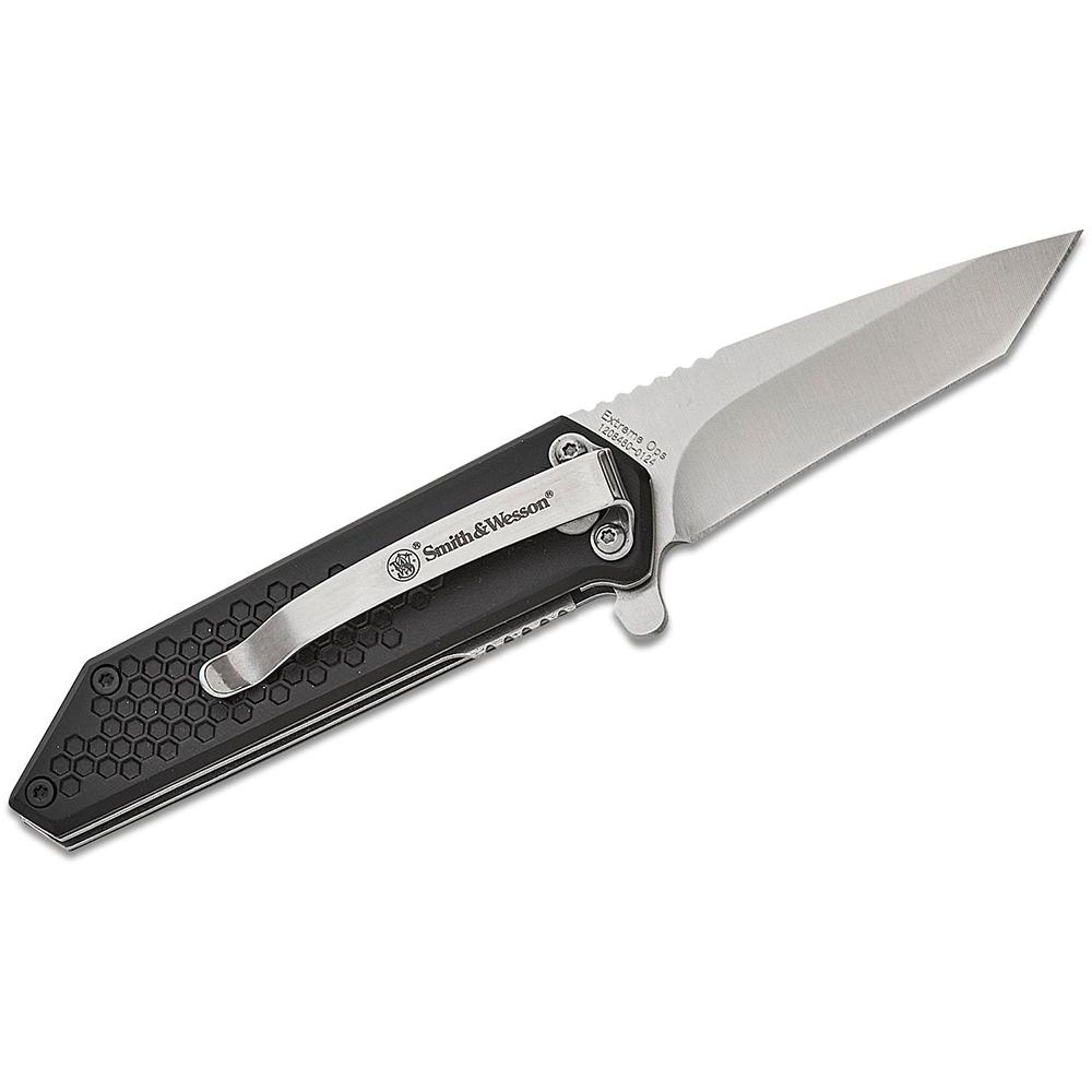 Smith & Wesson Extreme Ops EDC Spring Assisted Folding Knife Tanto 2-1/2" Black