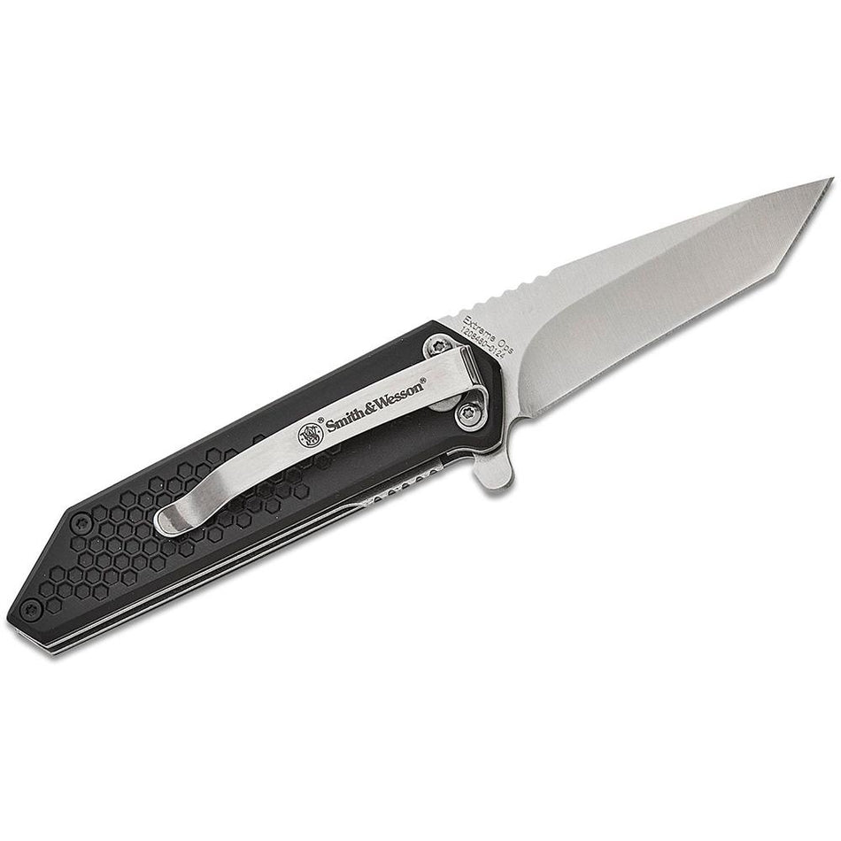 Smith & Wesson Extreme Ops EDC Spring Assisted Folding Knife Tanto 2-1/2" Black