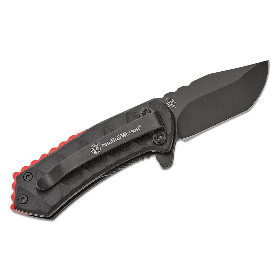 Smith & Wesson 24/7 Linerlock Spring Assist Folding Knife 1-9/10" Clip Point Black