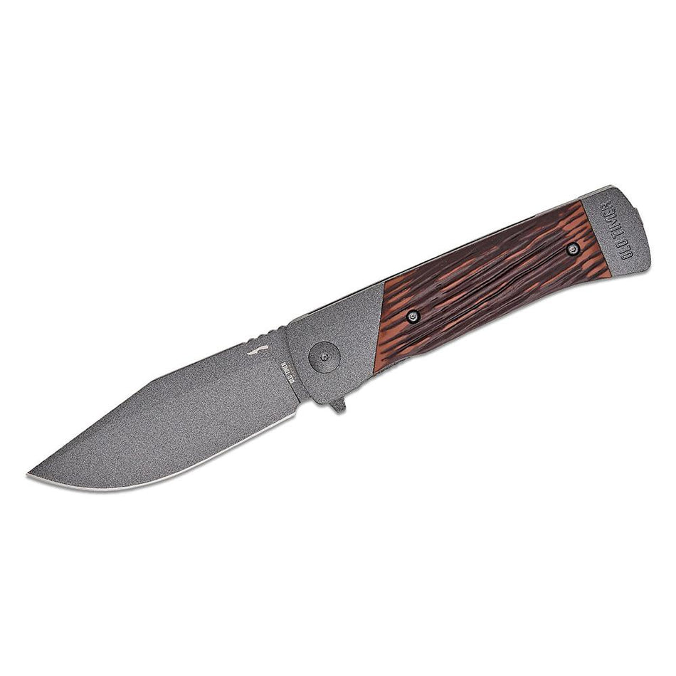 Old Timer Frontier 3-1/2" Clip Point Manual Folding Knife Rosewood Handle