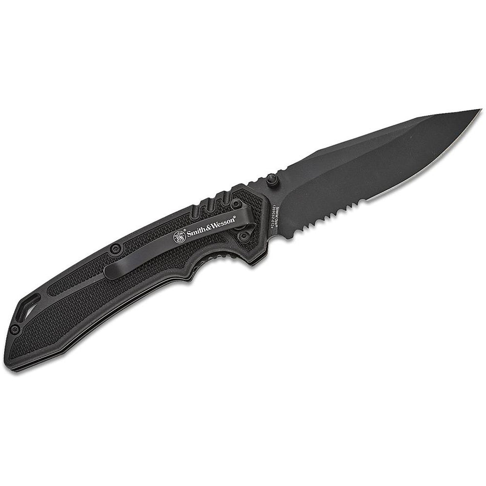 Smith & Wesson Special Ops Linerlock Folding Knife 3.5" Black Clip Point
