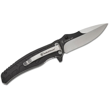 Smith & Wesson Extreme Ops Two-Tone Folding Knife 3" Drop Point, Black Aluminum Handle