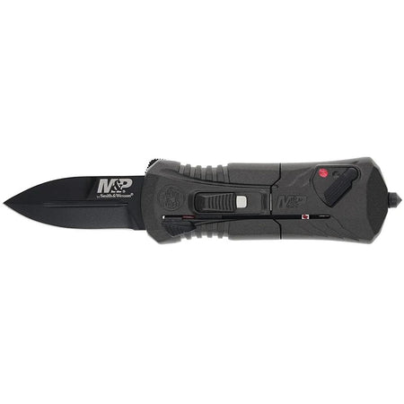Smith & Wesson M&P OTF Pocket Knife Compact 1-9/10" Spear Point Blade Grey Finish