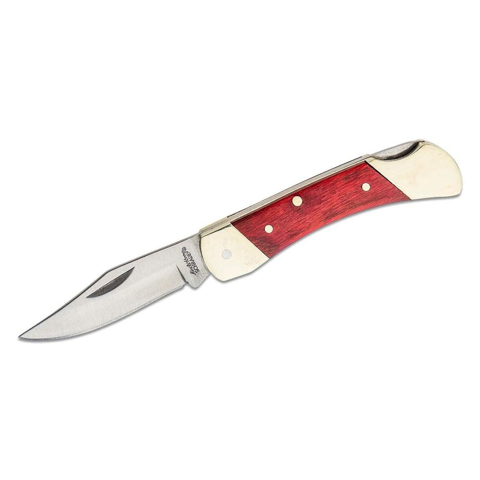 Schrade Uncle Henry Brown Bear 2-1/4" Clip Point Lockback Folding Knife - Wood