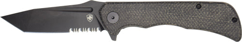 Templar Knife Paladin 3.27" D2 Steel Tanto Folder Black Micarta