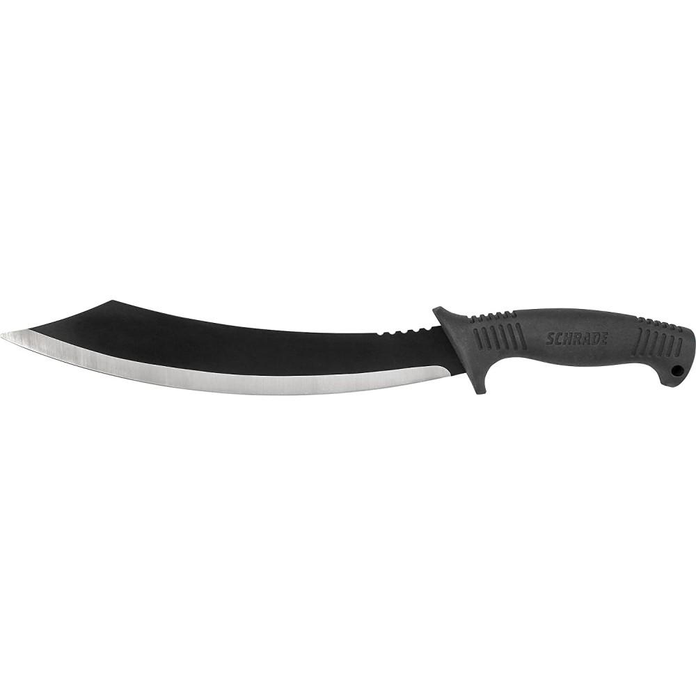 Schrade Mach 1 Machete Fixed Knife 12 Inch Black Stainless Blade