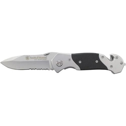 Smith & Wesson 1st Response 8" Overall Folding Drop Point Knife Black & Silver